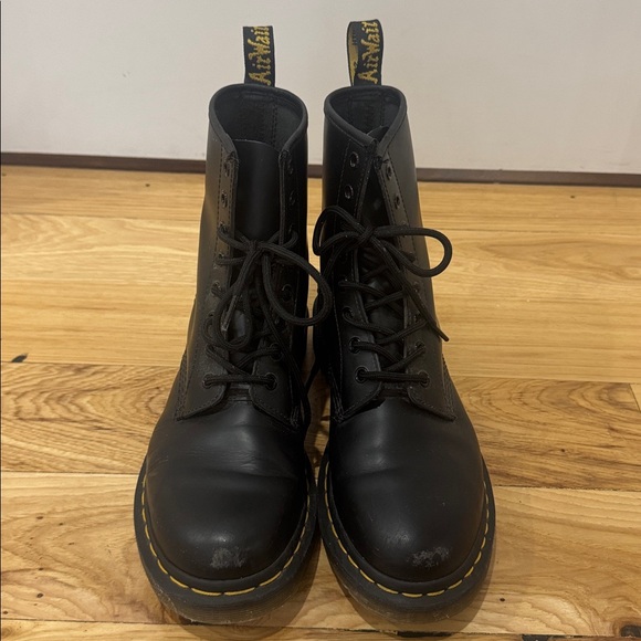 Dr. Martens Black Boots with Yellow Accents - Picture 4 of 13